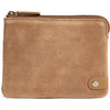 DEPECHE Suede card holder with gold details Purse / Credit card holder 196 Dark tan