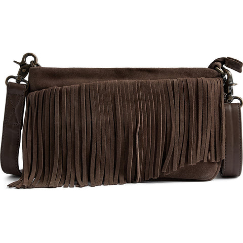 DEPECHE Suede clutch with fringes Clutch 217 Deer