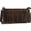 DEPECHE Suede clutch with fringes Clutch 217 Deer