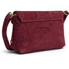 DEPECHE Suede crossover bag with flap Cross over 305 Ox Blood