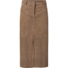 Depeche leather wear Suede pencil skirt in nice and soft quality Skirts 007 Mud