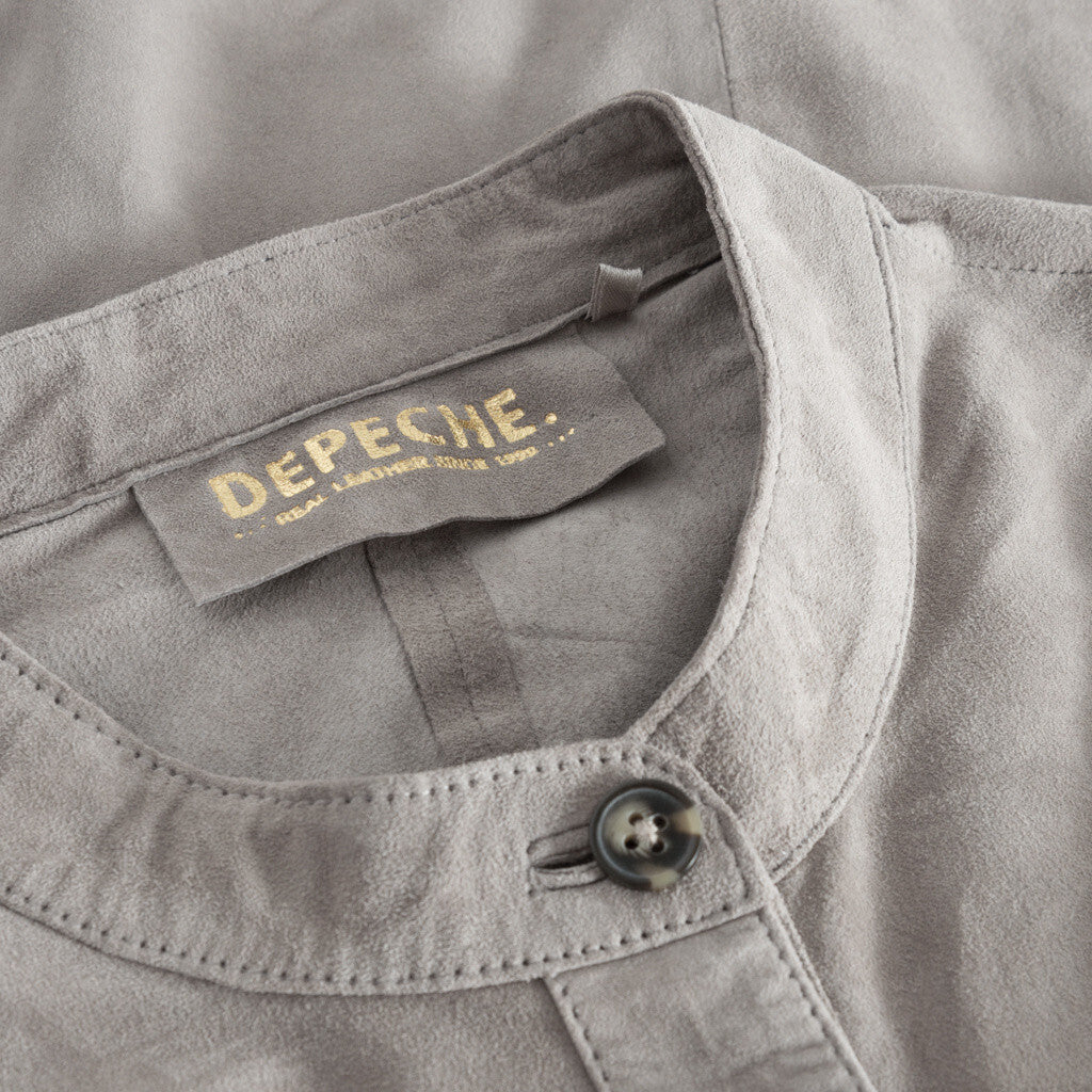 Depeche leather wear Suede shirt in soft and nice quality Shirts 203 Silver