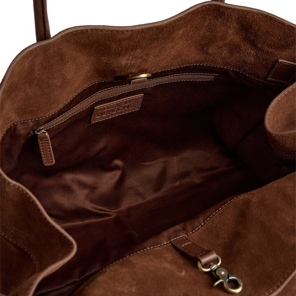 DEPECHE Suede shopper Shopper 014 Cognac