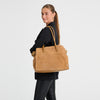 DEPECHE Suede shopper Shopper 196 Dark tan