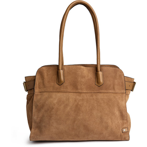 DEPECHE Suede shopper Shopper 196 Dark tan