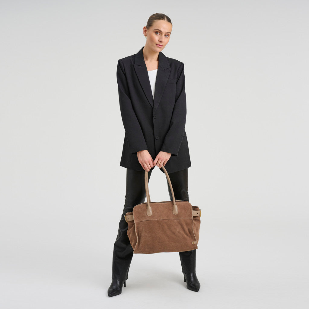 DEPECHE Suede shopper Shopper 224 Taupe