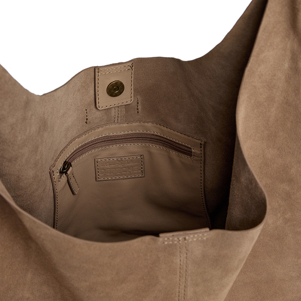 DEPECHE Suede shopper Shoulderbag / Handbag 011 Sand