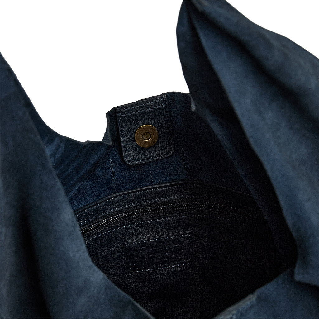 DEPECHE Suede shopper Shoulderbag / Handbag 031 Ocean