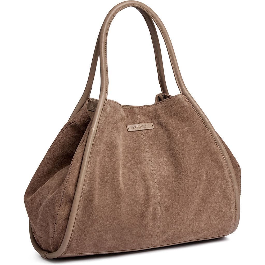 DEPECHE Suede shopper bag Shopper 224 Taupe