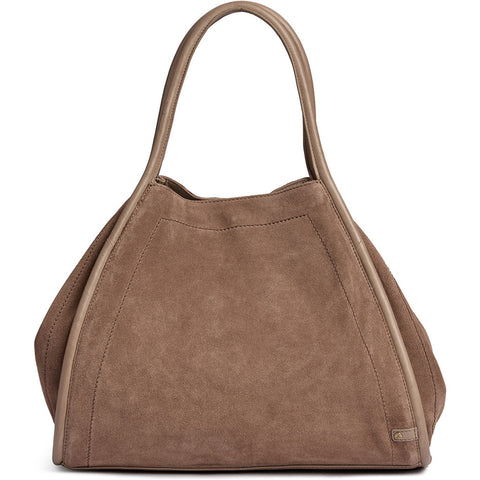 DEPECHE Suede shopper bag Shopper 224 Taupe