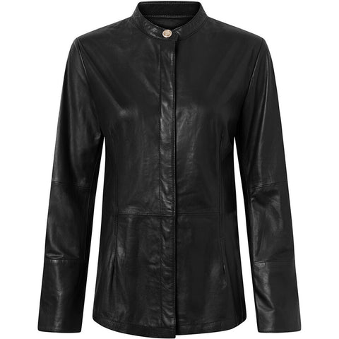 Depeche leather wear Tamie LS Regular fitting Leather Shirt Shirts 099 Black (Nero)