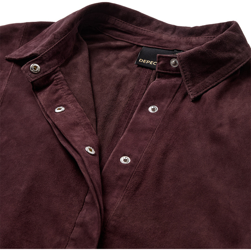 Depeche leather wear Tenna suede shirt Shirt 334 Deep Plum