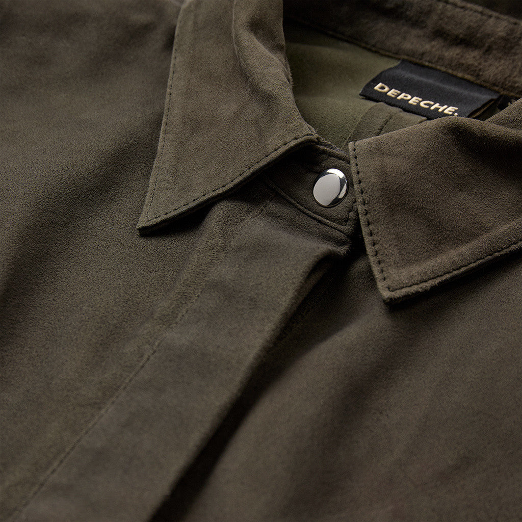 Depeche leather wear Tenna suede shirt Shirt 054 Khaki