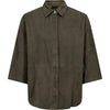 Depeche leather wear Tenna suede shirt Shirt 054 Khaki