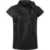 Depeche leather wear Tessa high neck leather top Tops 099 Black (Nero)