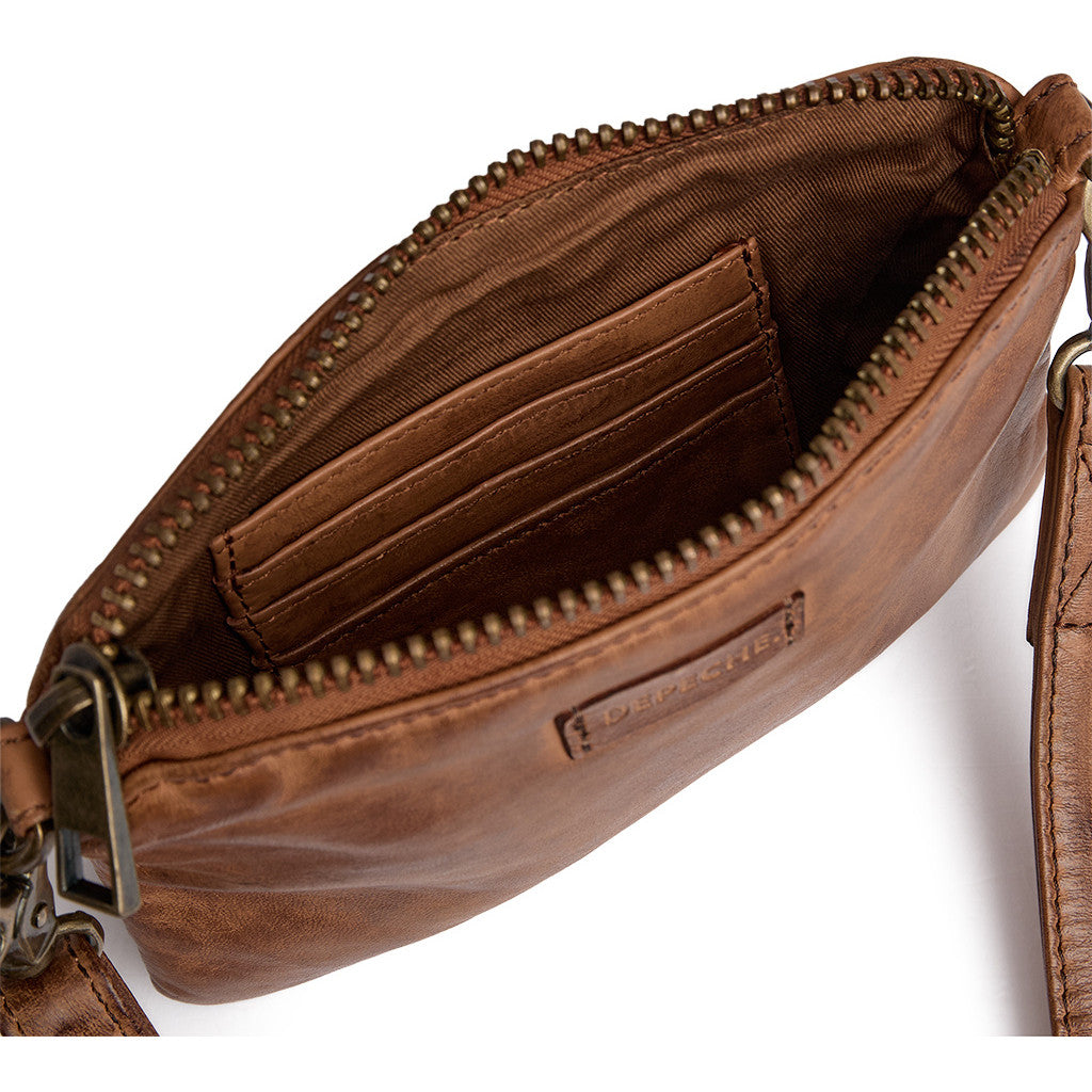 DEPECHE Timeless crossover/clutch Crossover 014 Cognac