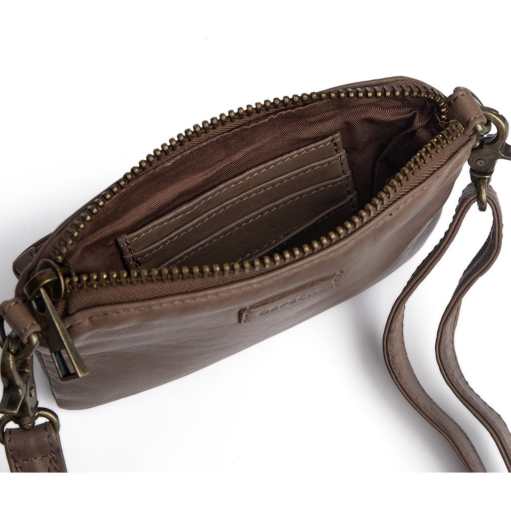 DEPECHE Timeless crossover/clutch Crossover 250 Dark Taupe