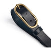 DEPECHE Timeless narrow belt in delicious leather quality Belts 101  Dark blue