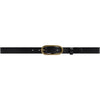 DEPECHE Timeless narrow belt in delicious leather quality Belts 154 Black/Brass