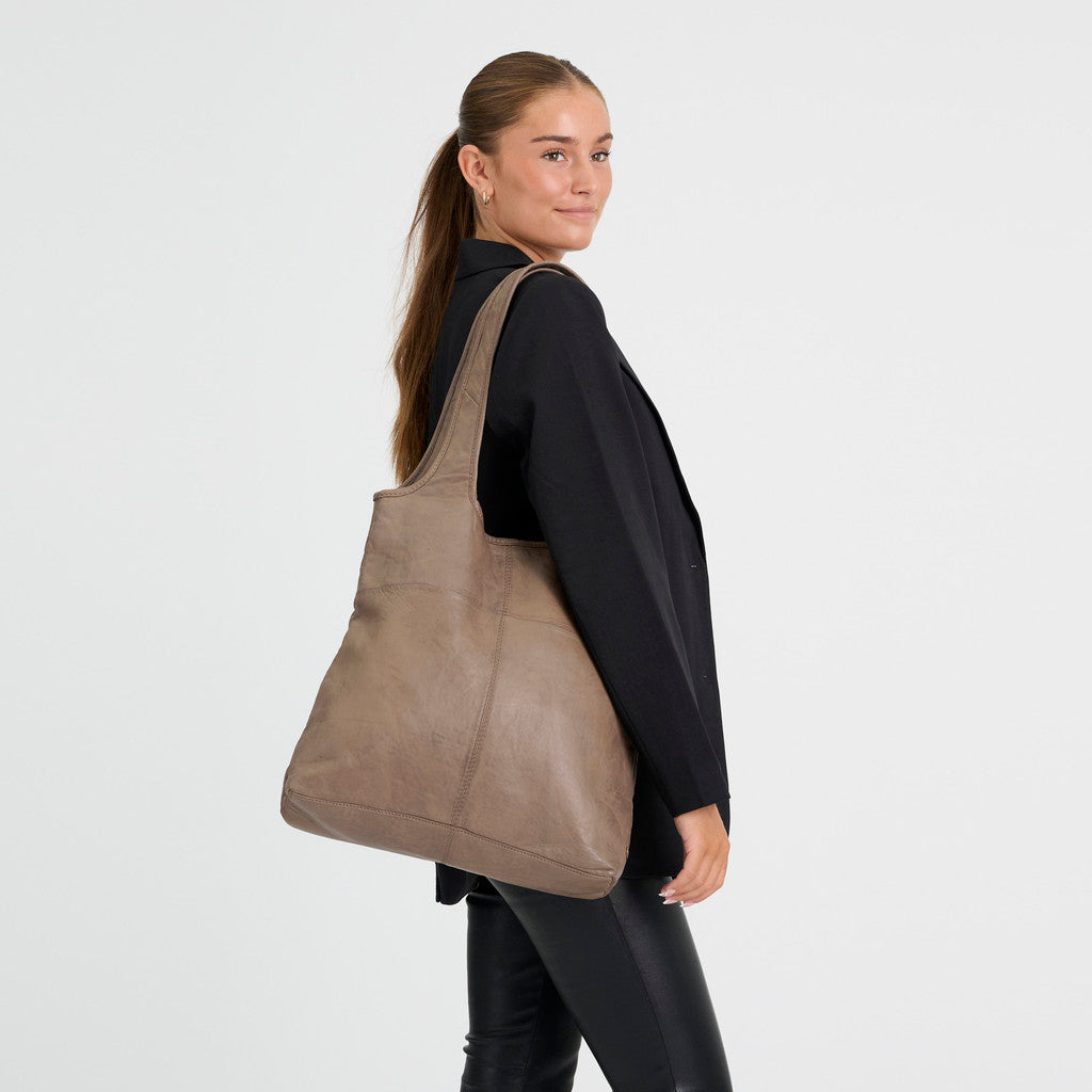DEPECHE Timeless shopper Shopper 250 Dark Taupe