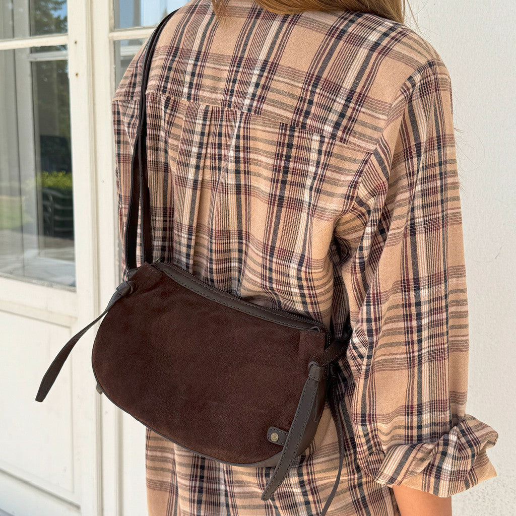 DEPECHE Timeless suede crossover Cross over 008 Chocolate