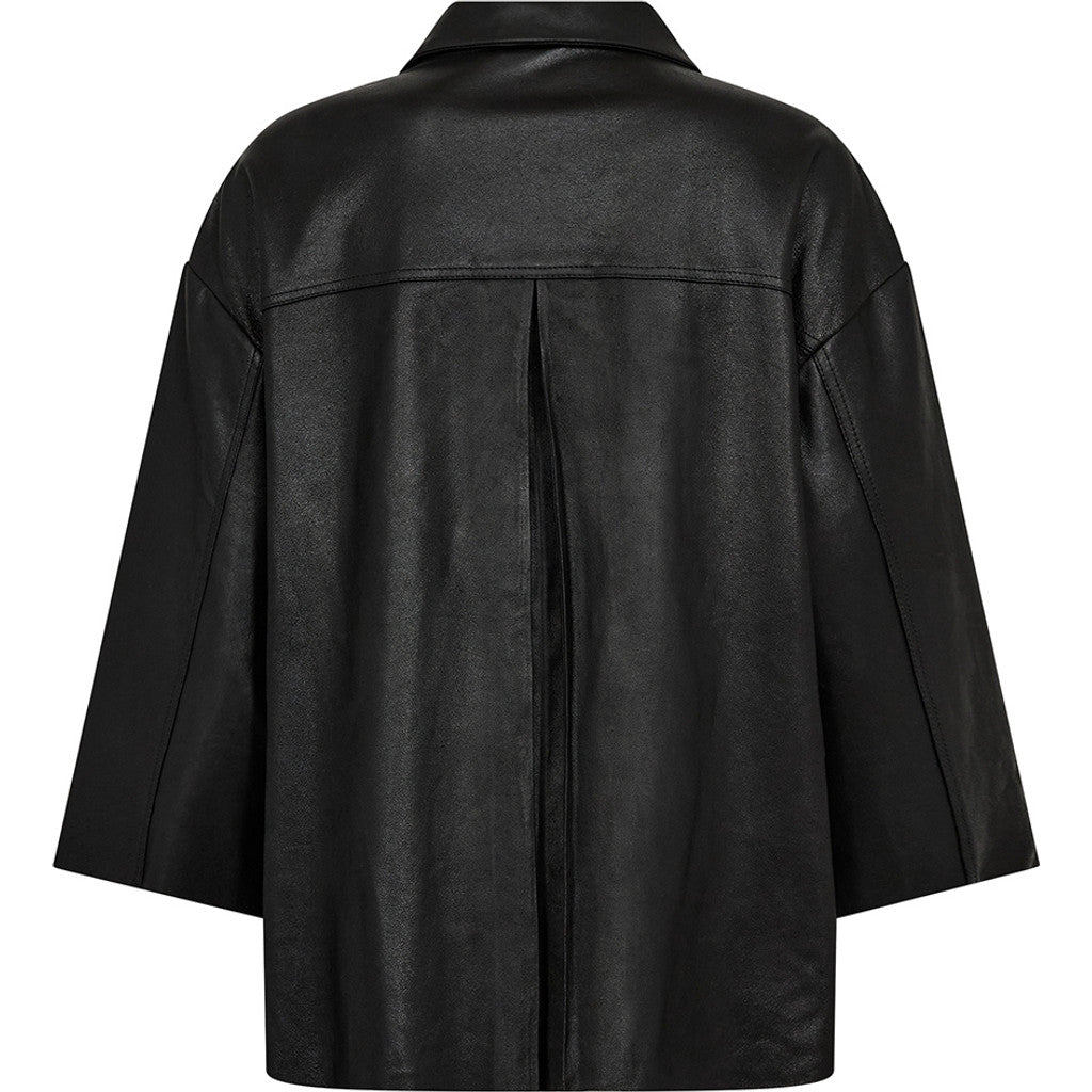 Depeche leather wear Tonja oversize shirt Shirts 099 Black