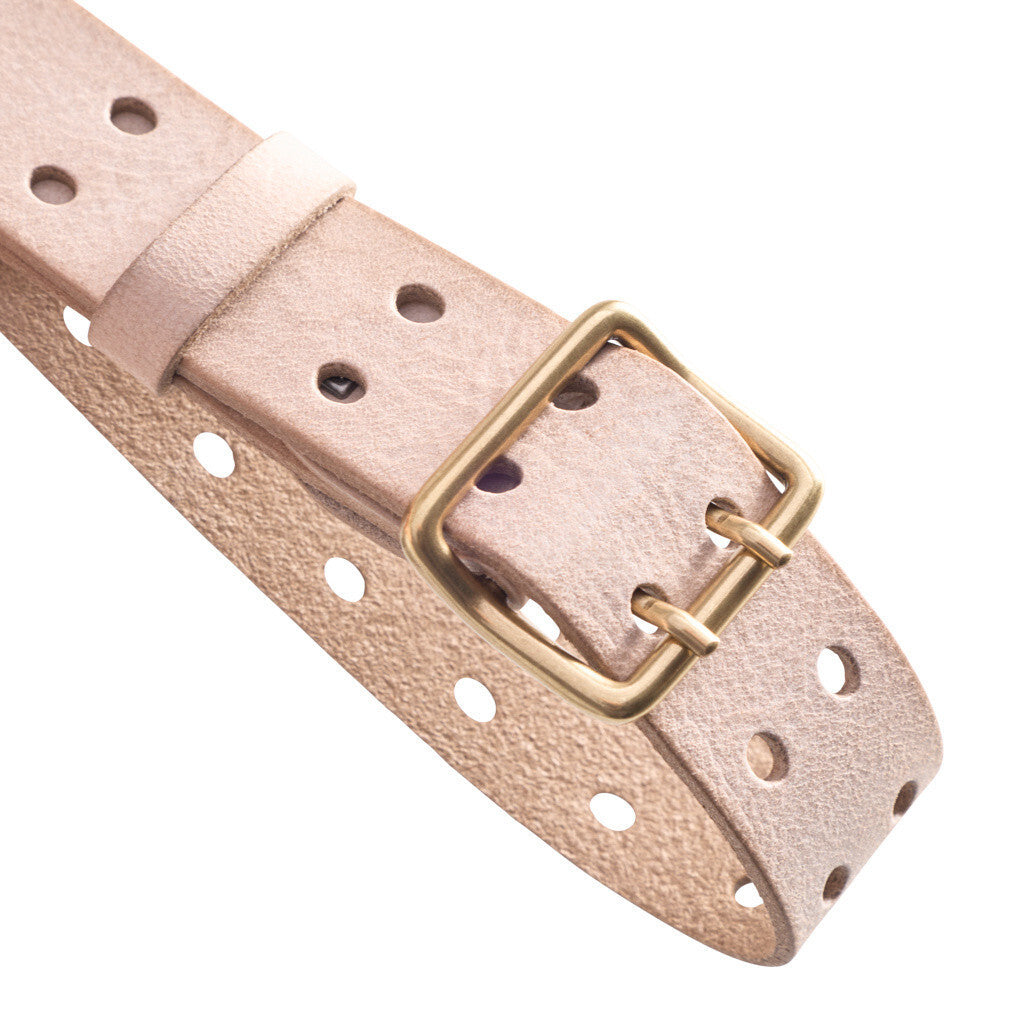 DEPECHE Waist narrow belt in soft leather quality Belts 011 Sand