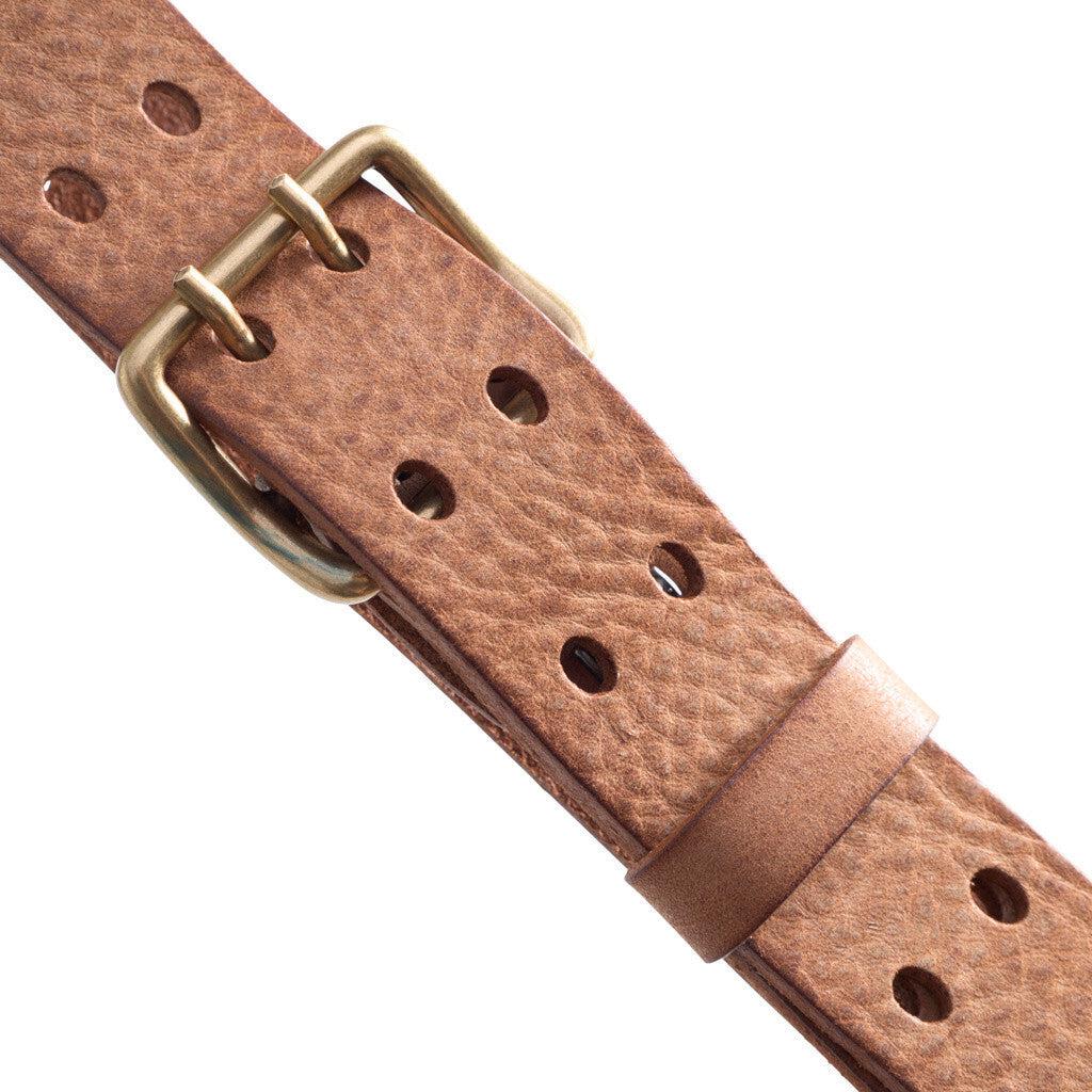 DEPECHE Waist narrow belt in soft leather quality Belts 014 Cognac