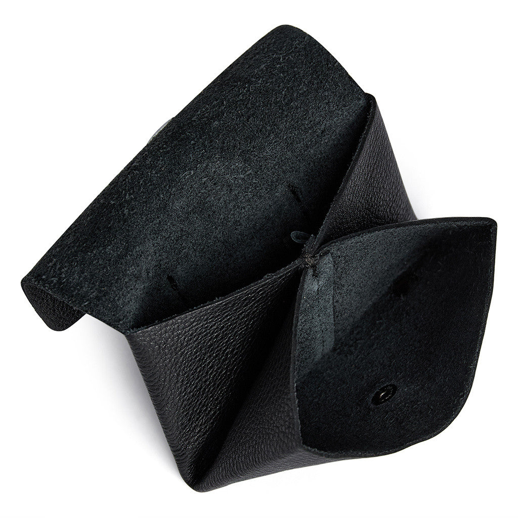 DEPECHE Wallet/credit card holder in soft leather Purse / Credit card holder 154 Black/Brass