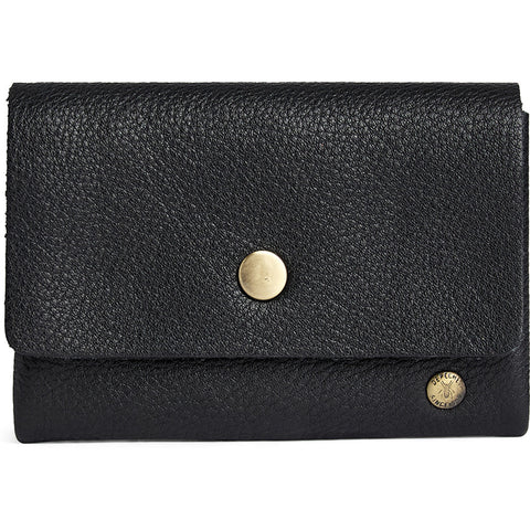 DEPECHE Wallet/credit card holder in soft leather Purse / Credit card holder 154 Black/Brass