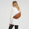 DEPECHE Warsaw handwoven leather bumbag Bumbag 005 Vintage cognac