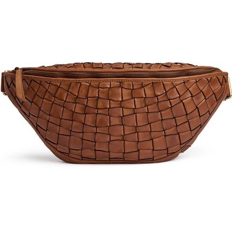 DEPECHE Warsaw handwoven leather bumbag Bumbag 005 Vintage cognac