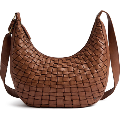 DEPECHE Warsaw handwoven leather shoulder bag Shoulderbag / Handbag 005 Vintage cognac