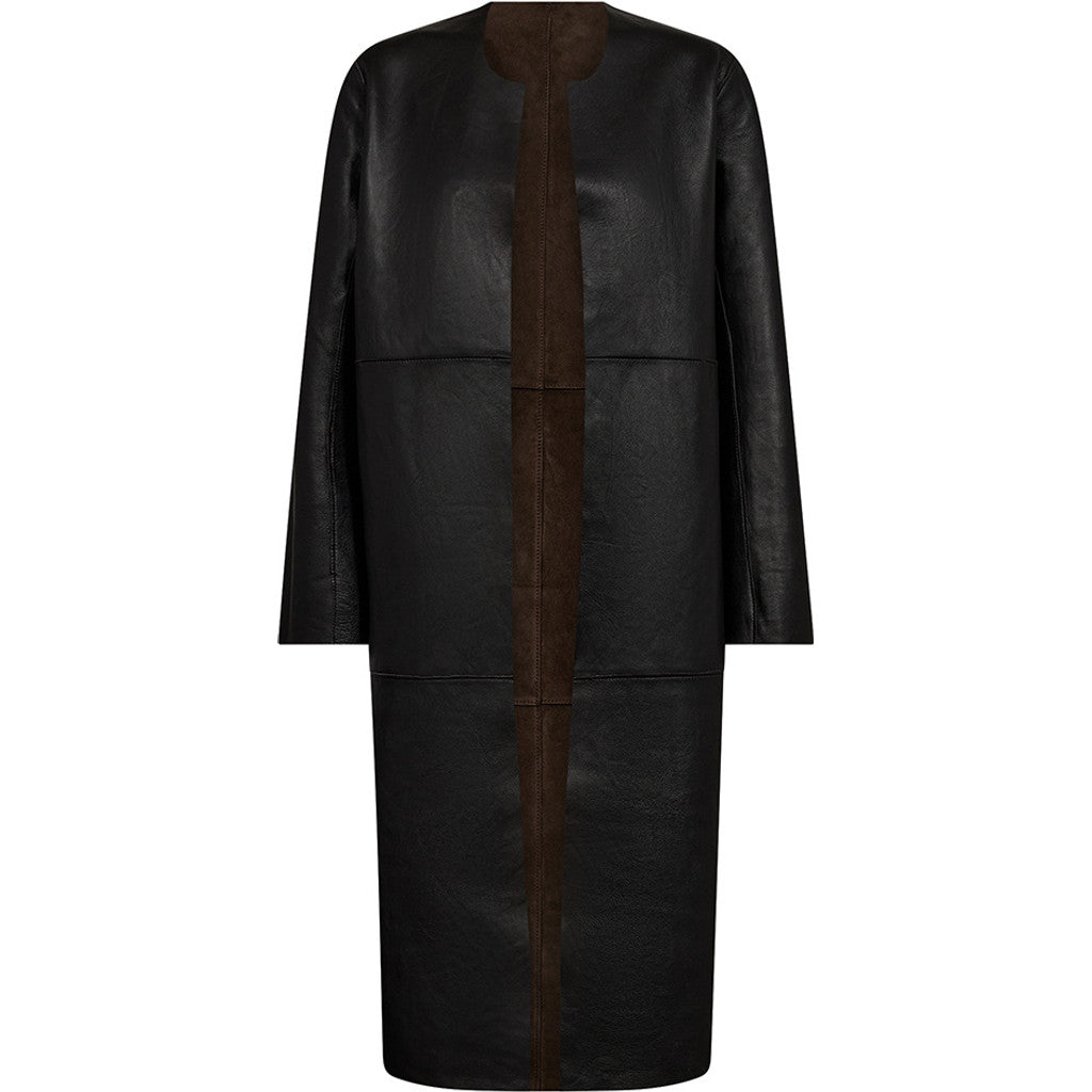 Depeche leather wear Zita 2 in 1 beautiful leather jacket Jacket 333 Dusty Brown/ Black combi