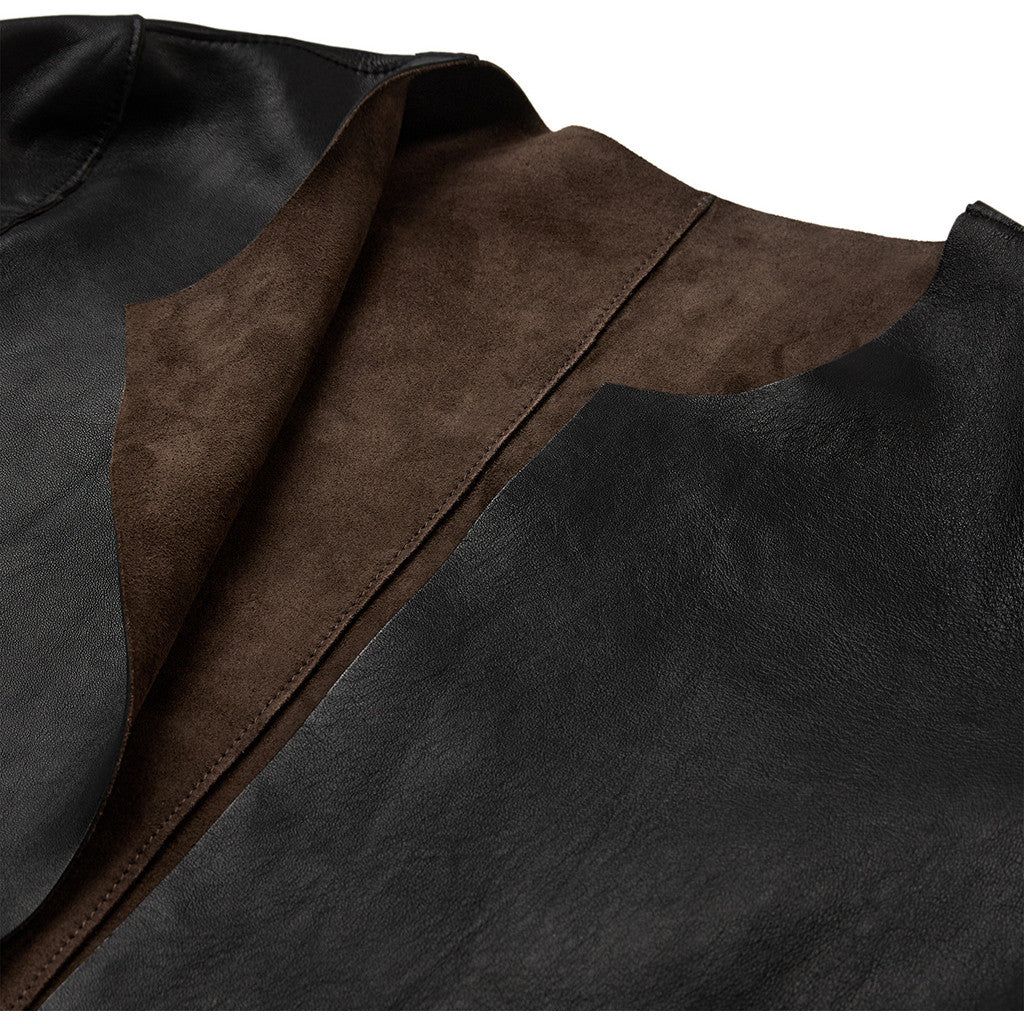 Depeche leather wear Zita 2 in 1 beautiful leather jacket Jacket 333 Dusty Brown/ Black combi