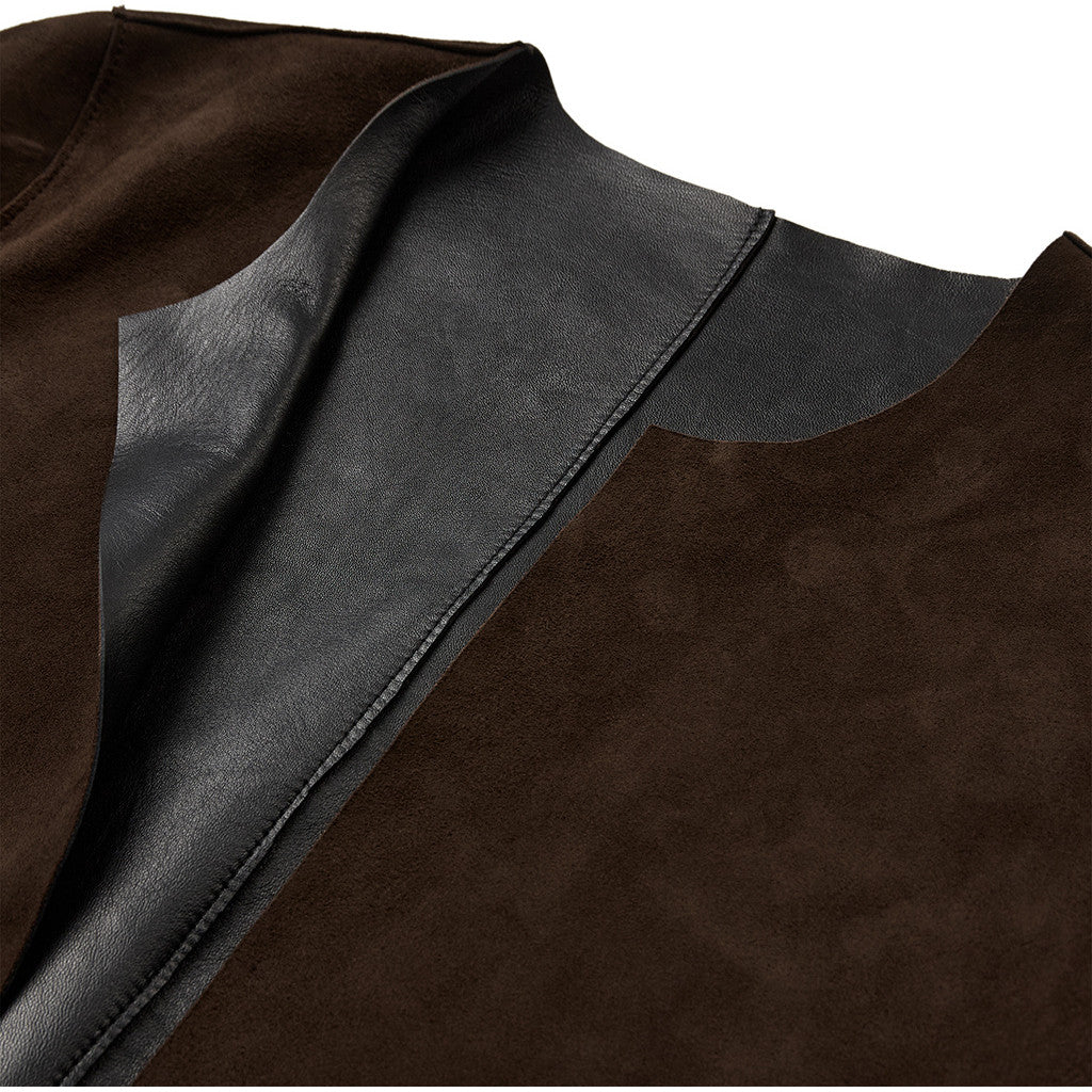 Depeche leather wear Zita 2 in 1 beautiful leather jacket Jacket 333 Dusty Brown/ Black combi