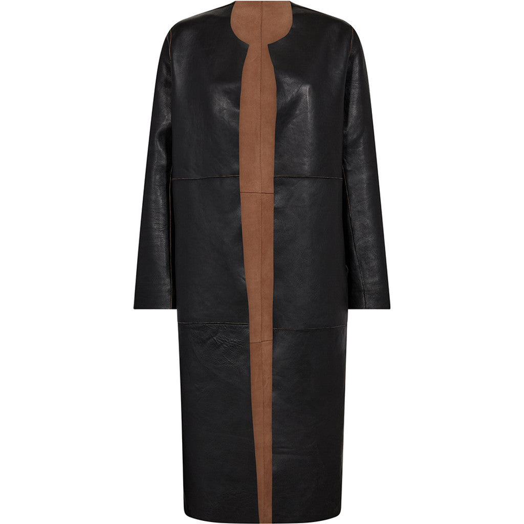 Depeche leather wear Zita 2 in 1 beautiful leather jacket Jackets 310 Mud Black combi