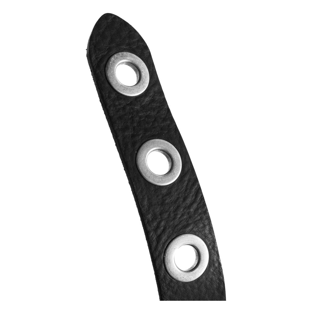 DEPECHE Cool jeans leather belt decorated with large eyelets Belts 098 Silver