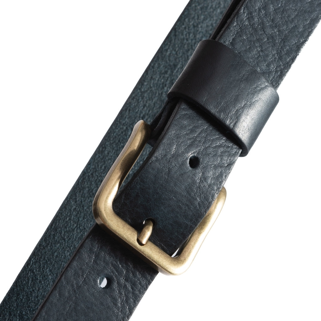 DEPECHE Timeless jeans belt in delicious leather quality Belts 101  Dark blue