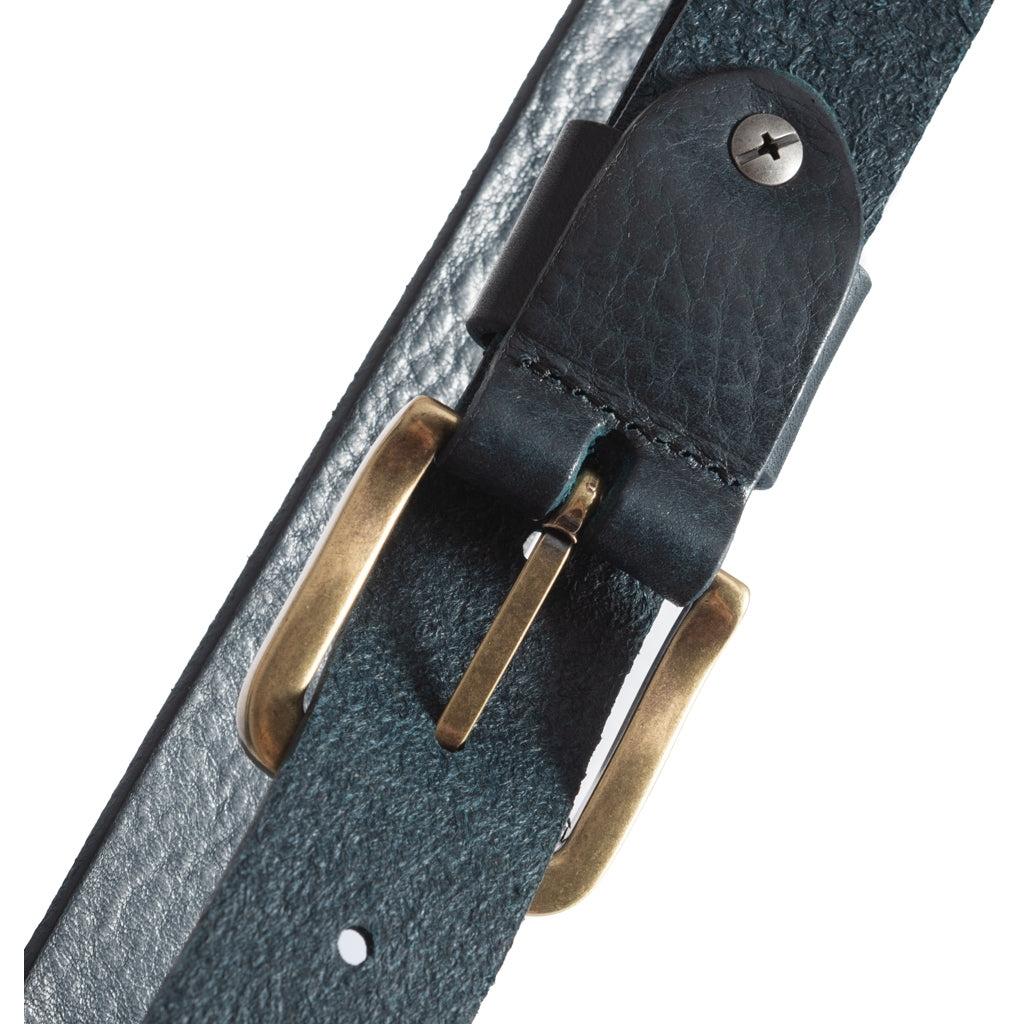 DEPECHE Timeless jeans belt in delicious leather quality Belts 101  Dark blue