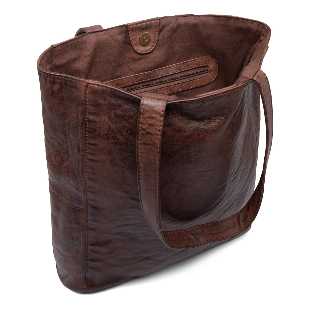DEPECHE Musthave shopper leatherbag Shopper 068 Winter brown