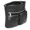 DEPECHE Raw and nice crossbody bag in soft leather Cross over 099 Black (Nero)