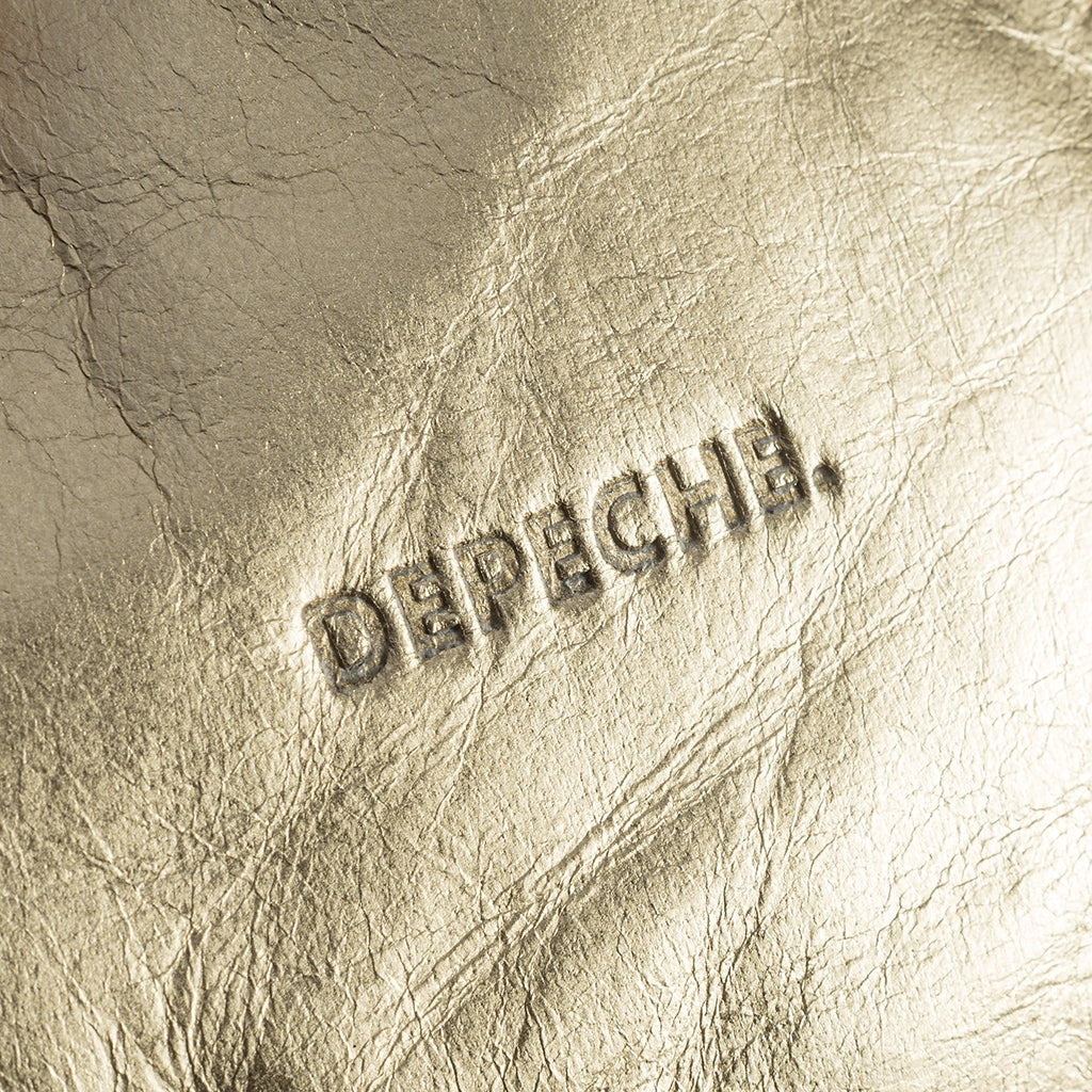 DEPECHE Small round leather purse en metallic look Purse / Credit card holder 206 Gold Metallic